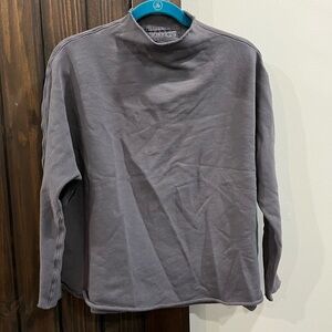 Frank & Eileen Effie Long-Sleeve Funnel Neck raw edge hems great condition small